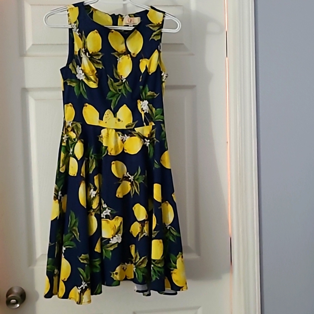 Swing Dress in lemon 🍋 print